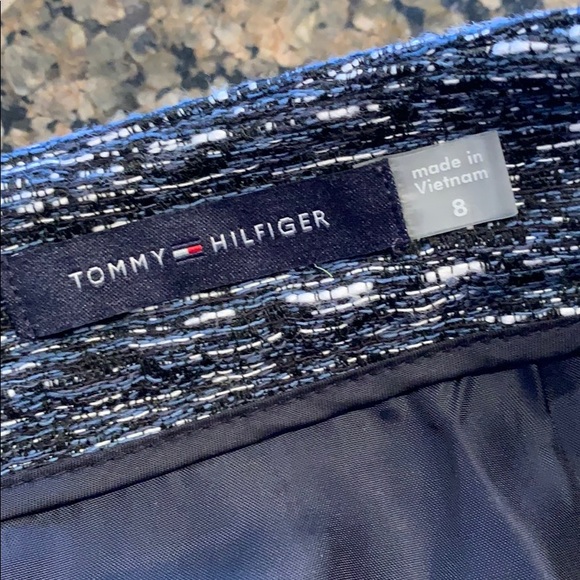 Tommy Hilfiger navy tweed skirt 8 - Picture 3 of 4